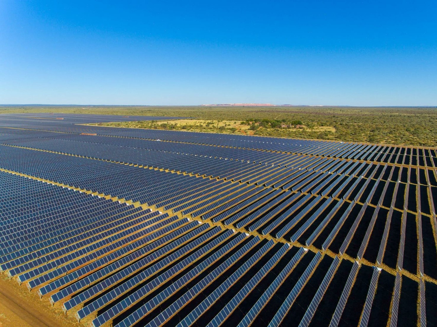 Field of solar panels