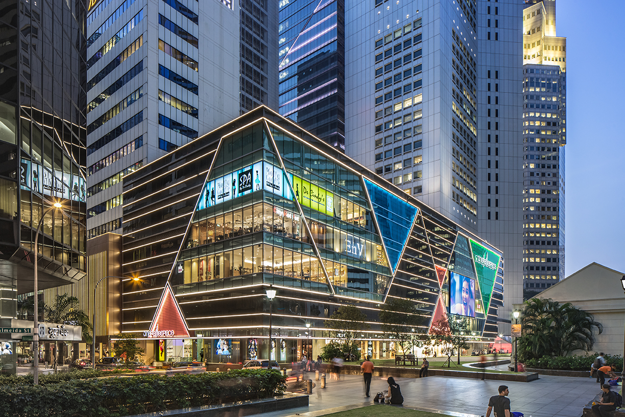 Night View of One Raffles Place